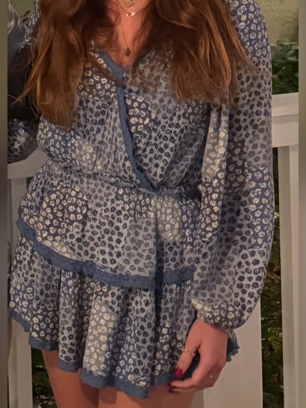 Musette Blue Mini Dress- Size Small
